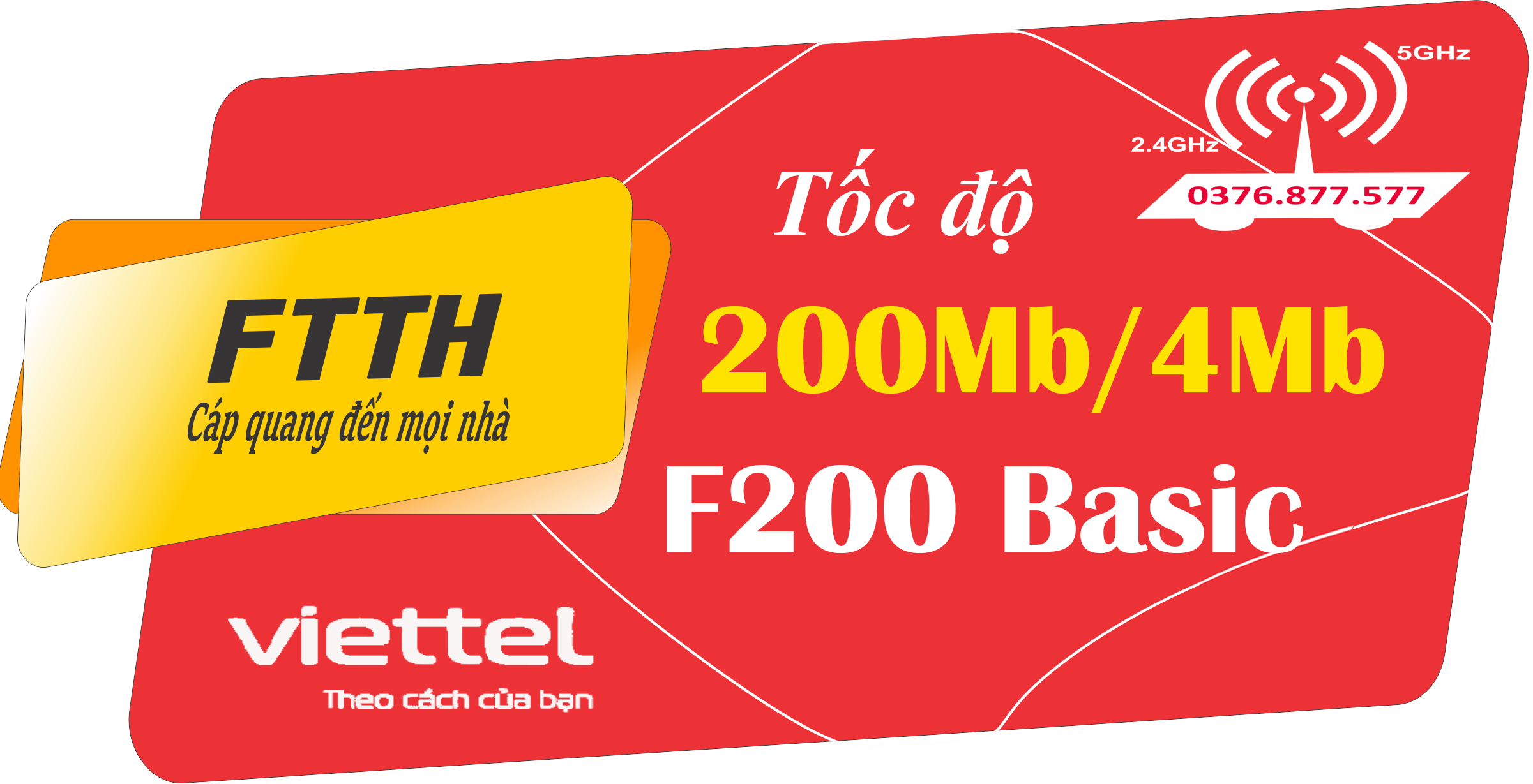 ✔ Gói F200 Basic 200Mb / 4Mb – 2.200.000đ/tháng