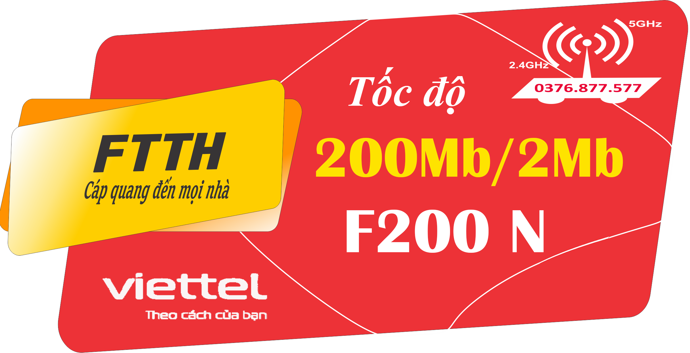 ✔ Gói F200 N 200Mb / 2Mb – 1.100.000đ/tháng