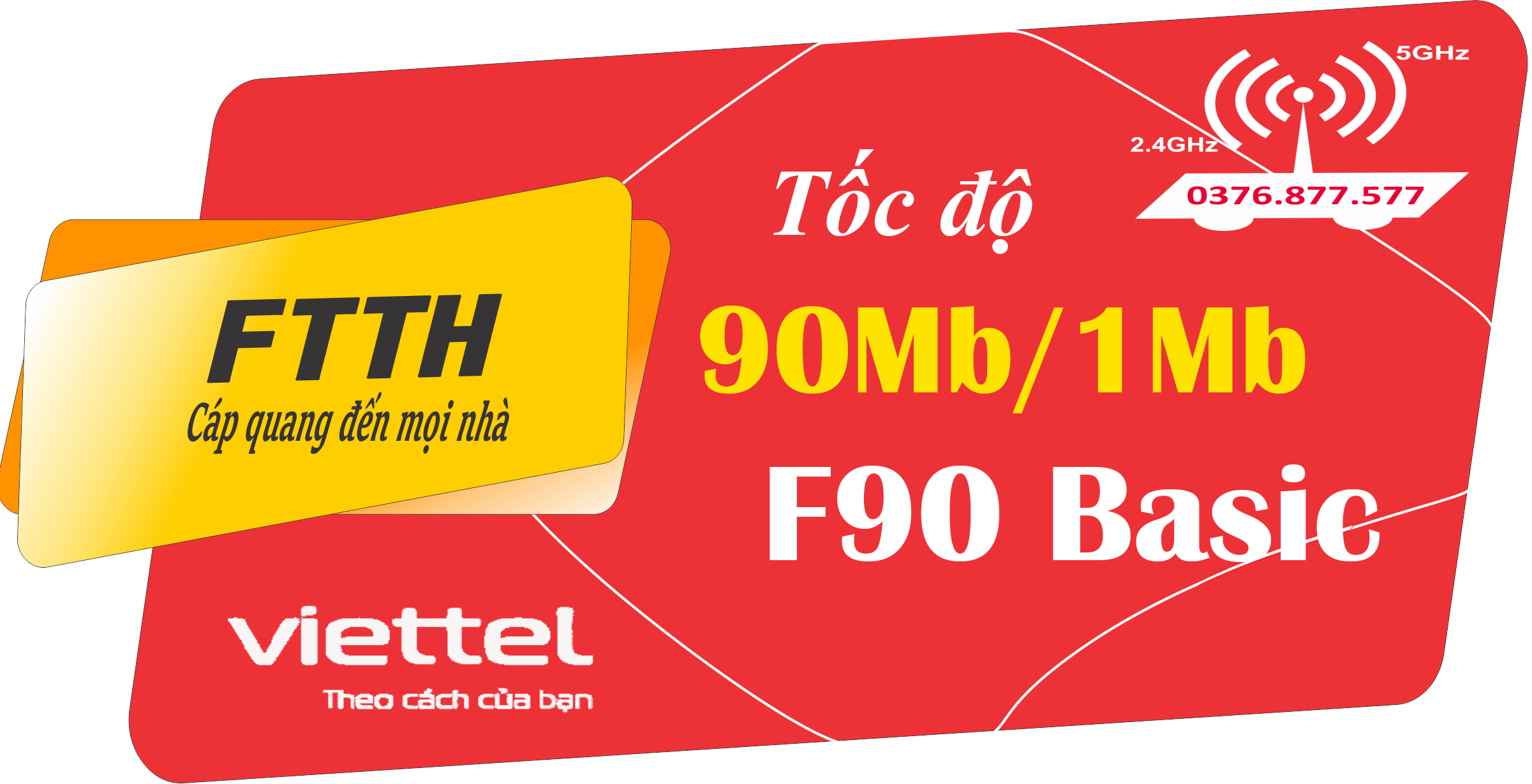 ✔ Gói F90 Basic 90Mb / 1Mb – 660.000đ/tháng