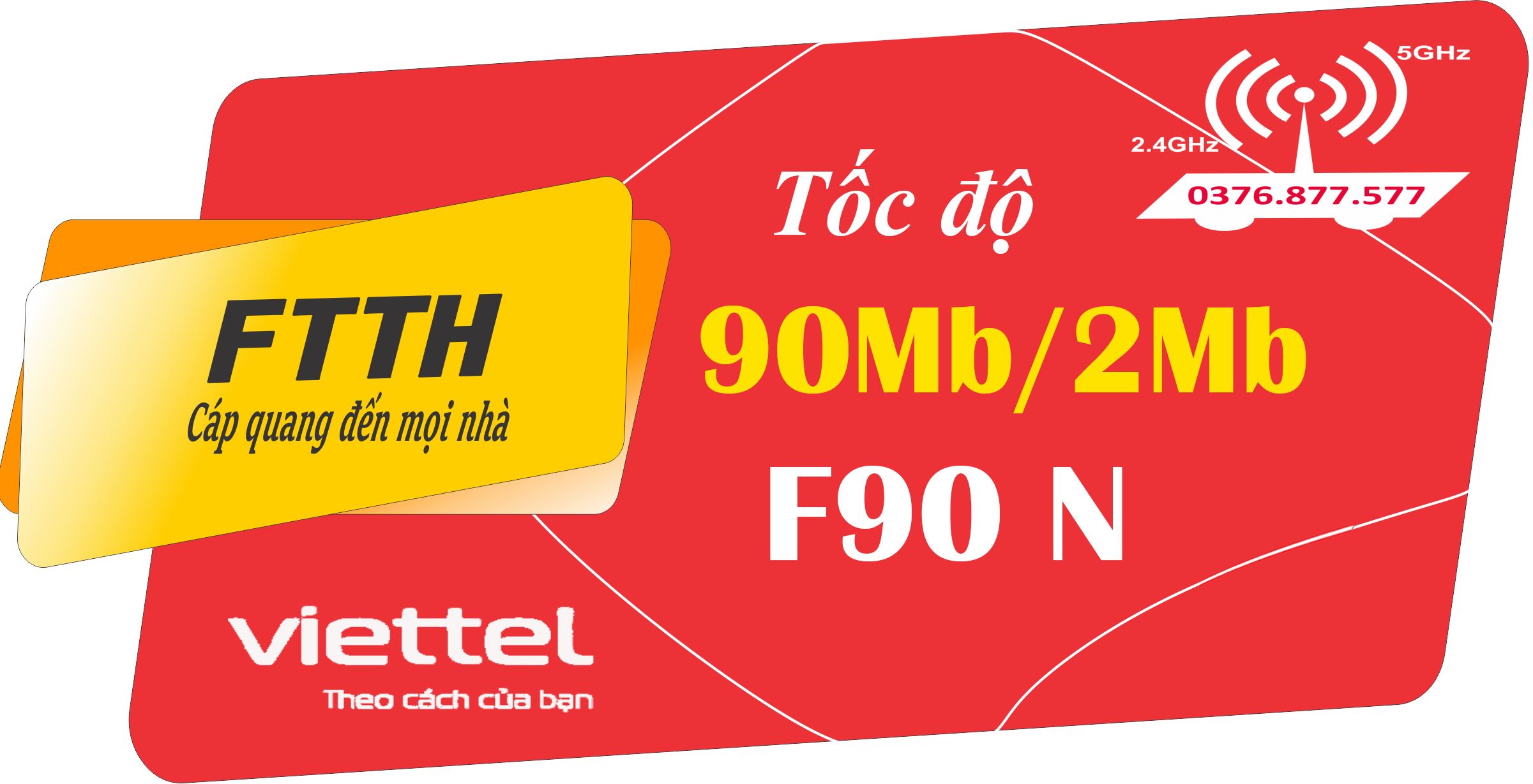 ✔ Gói F90 N 90Mb / 2Mb – 440.000đ/tháng
